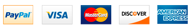 PayPal, Visa, Mastercard, Discover y American Express